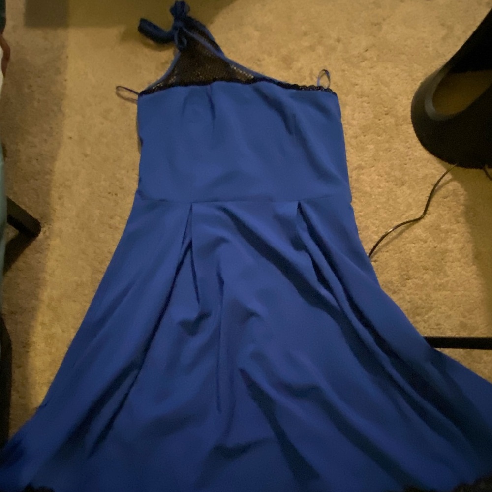 Tatyana blue one shoulder dress
